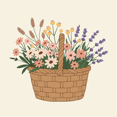 Obraz premium basket with flowers