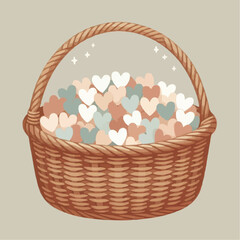 A basket of hearts