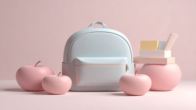 Pastel School Supplies A Cute and Organized Education Still Life