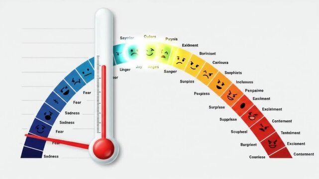 Colorful circular measuring gauge