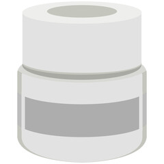 白インク瓶のベクターイラスト素材