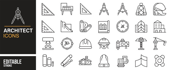Modern Architectural Design Icons for Technical Projects