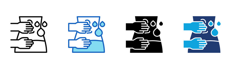 Lymphatic Drainage icon Multi Style Vector Illustration