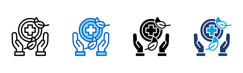 Healing Touch icon Multi Style Vector Illustration