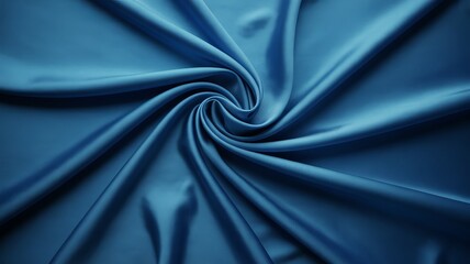 Elegant flowing light blue silk fabric with soft folds and subtle textured surface