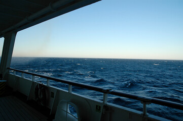 images of the sea taken from the cabin of a cruise ship