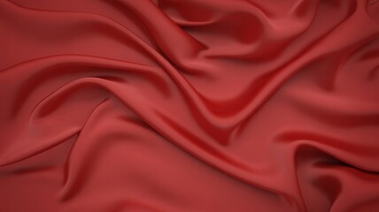 Obraz premium Luxurious deep red fabric with elegant folds and soft lighting creating a rich textured background