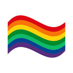 pride flag icon color rainbow wave stripes vector art