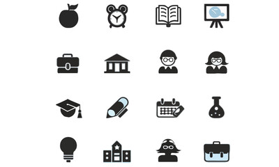 kindergarten line icon set vector