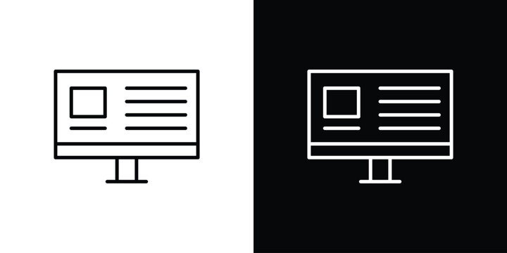 Web appsS icon in outline and solid vector sign for web
