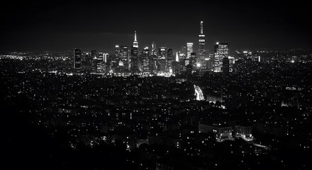 Fototapeta premium city skyline in the night