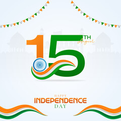 Happy Independence Day: Celebrating India's Rich Heritage and Progress, 15 August, indian Independence Day Poster | Post, Poster, Banner, Web Banner,&nbsp;
