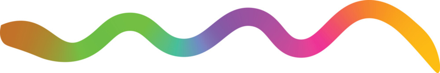 Abstract Colorful Wave Gradient Pattern Design Element Brown Green Teal Purple Pink Orange Yellow