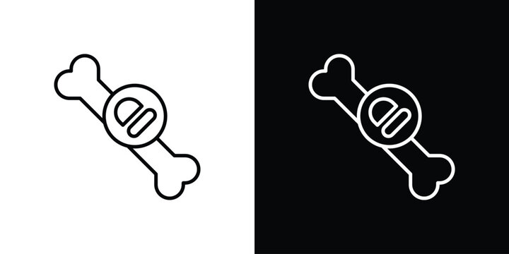 Multiple myeloma icon in outline and solid vector sign for web