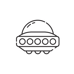 UFO icon, Alien Symbol Outline icon Transparent background