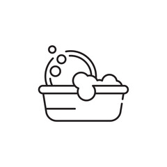 Dish washer icon, Dish plate Symbol Outline icon Transparent background