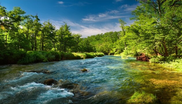 hermon springs river in the summer