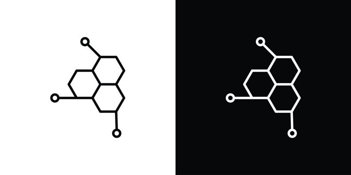 Hormones icon in outline and solid vector sign for web
