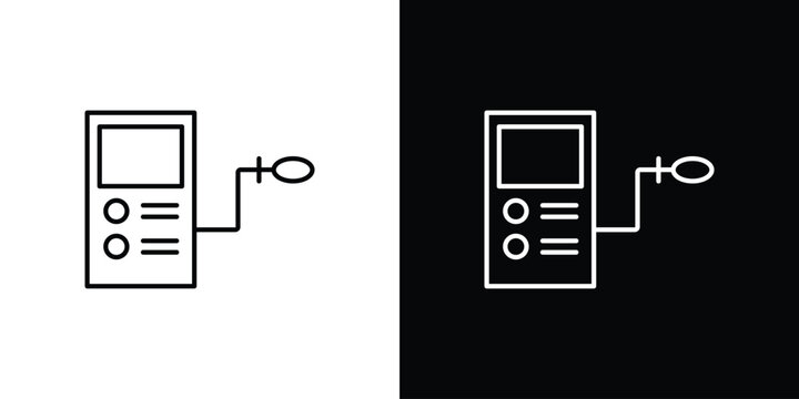 Dialysis icon in outline and solid vector sign for web