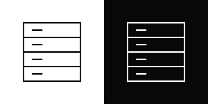 Data center icon in outline and solid vector sign for web