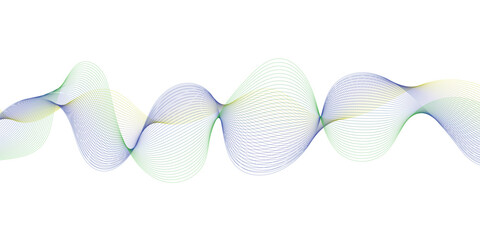Vector abstract background. Multicolored dynamic lines on a white background. Colored waves. Background for design
