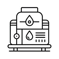 Moisture Machine Line Art Illustration - Scientific Research and Quality Assurance