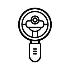 Editable Ophthalmoscope Vector Icon - Eye Examination and Medical Applications