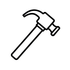 Editable Reflex Hammer Icon on White Background