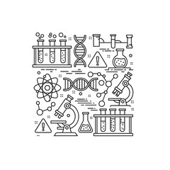 Obraz premium A collection of science icons isolated on white background