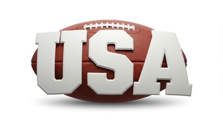 American Football USA - A graphic of a USA football with the letters USA prominently displayed. Perfect for sports fans and patriotic themes
