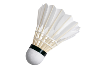  Top View of White Shuttlecock in Motion Blur, Concept of Speed and Action, Isolated PNG