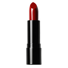 Fototapeta premium Applying bold red lipstick beauty makeup tips glamorous isolated on transparent background
