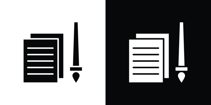 Wills and trusts icon vector glyph pack. Black silhouette icons.