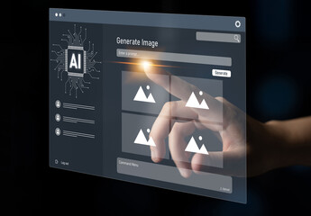 AI image generator interface enables image, AI, and generator process by converting user prompt into visual content using intelligent algorithms Latch