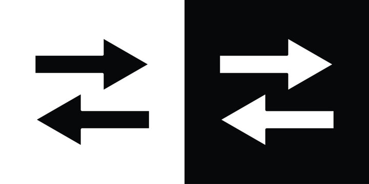 Transfer icon vector glyph pack. Black silhouette icons.