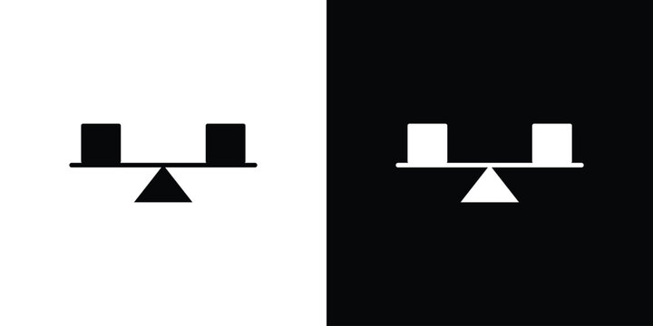Stability icon vector glyph pack. Black silhouette icons.
