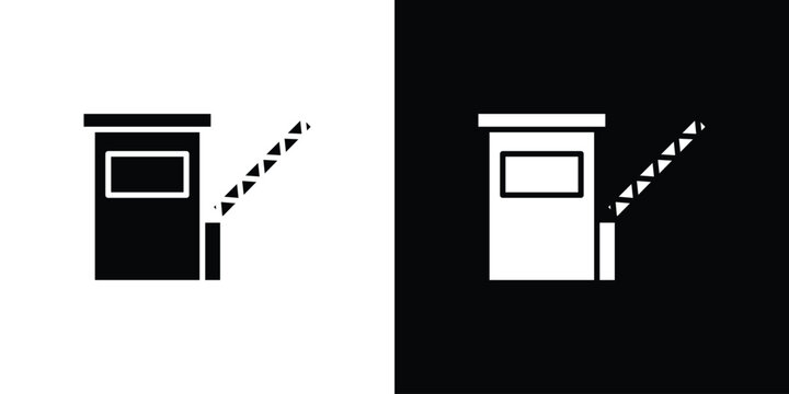 Road toll icon vector glyph pack. Black silhouette icons.