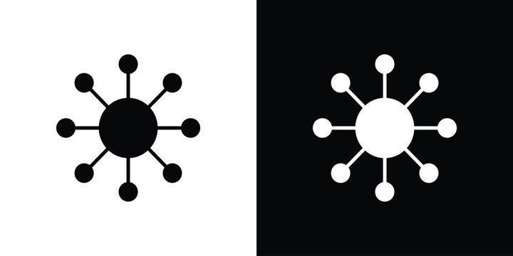 Multi channel icon vector glyph pack. Black silhouette icons.