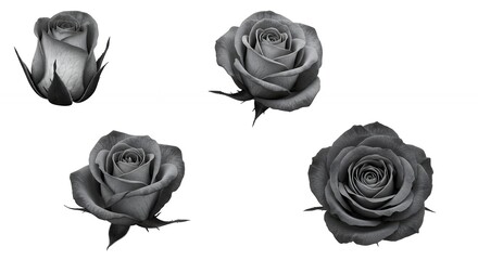 Elegant monochrome rose flowers arrangement