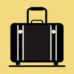 Travel Suitcase Silhouette Minimal Baggage Icon