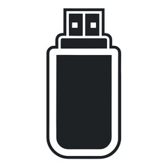 USB Flash Drive Silhouette Data Storage Icon