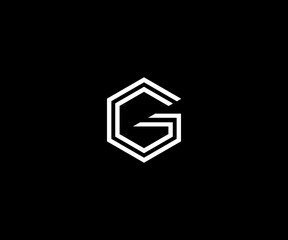 letter g with hexagon shape logo