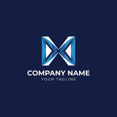 Geometric letter X icon Modern logo design