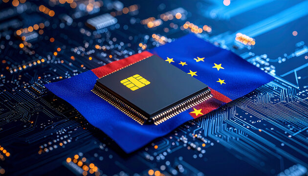 Chips of Innovation: A symbolic representation of technological advancement. A processor chip, symbolizing innovation.