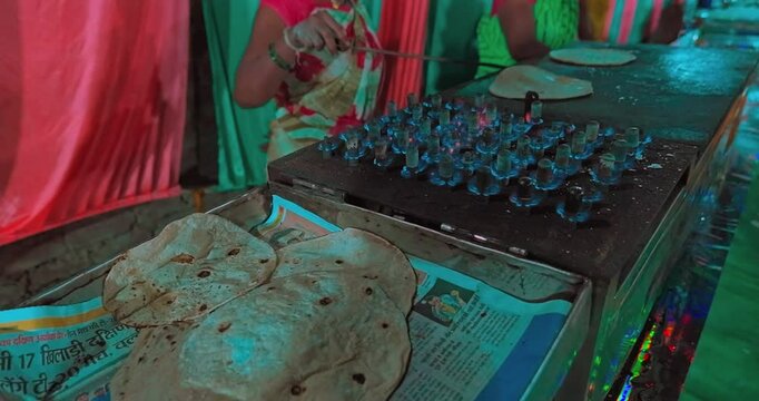 Chapati making at the event