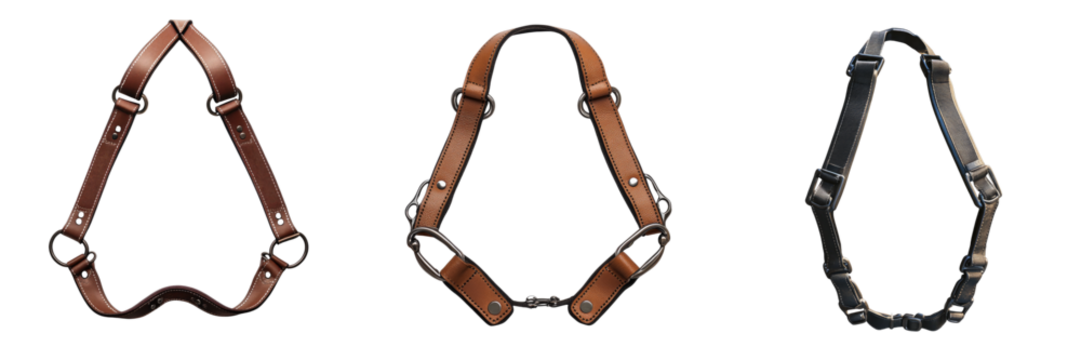 Set of harness duo isolated on transparent background