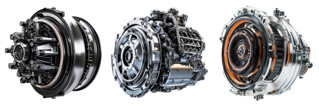 Set of automotive torque technology isolated on transparent background