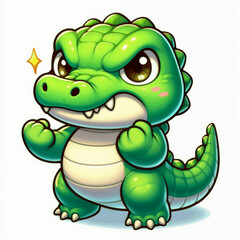 Fototapeta premium angry crocodile cartoon
