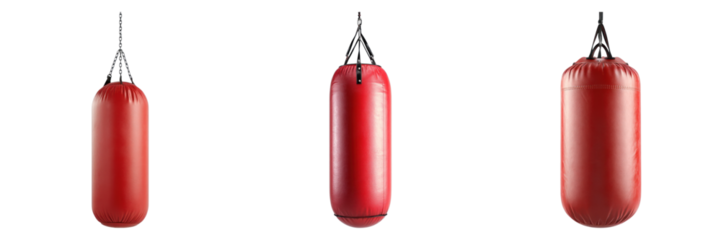 Set of boxing speed bag isolated on transparent background