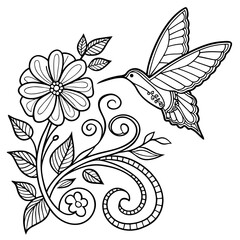 black and white flower